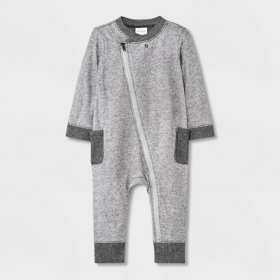 Image of Baby Boys' Moto Romper - Cat & Jack™ Black 18M