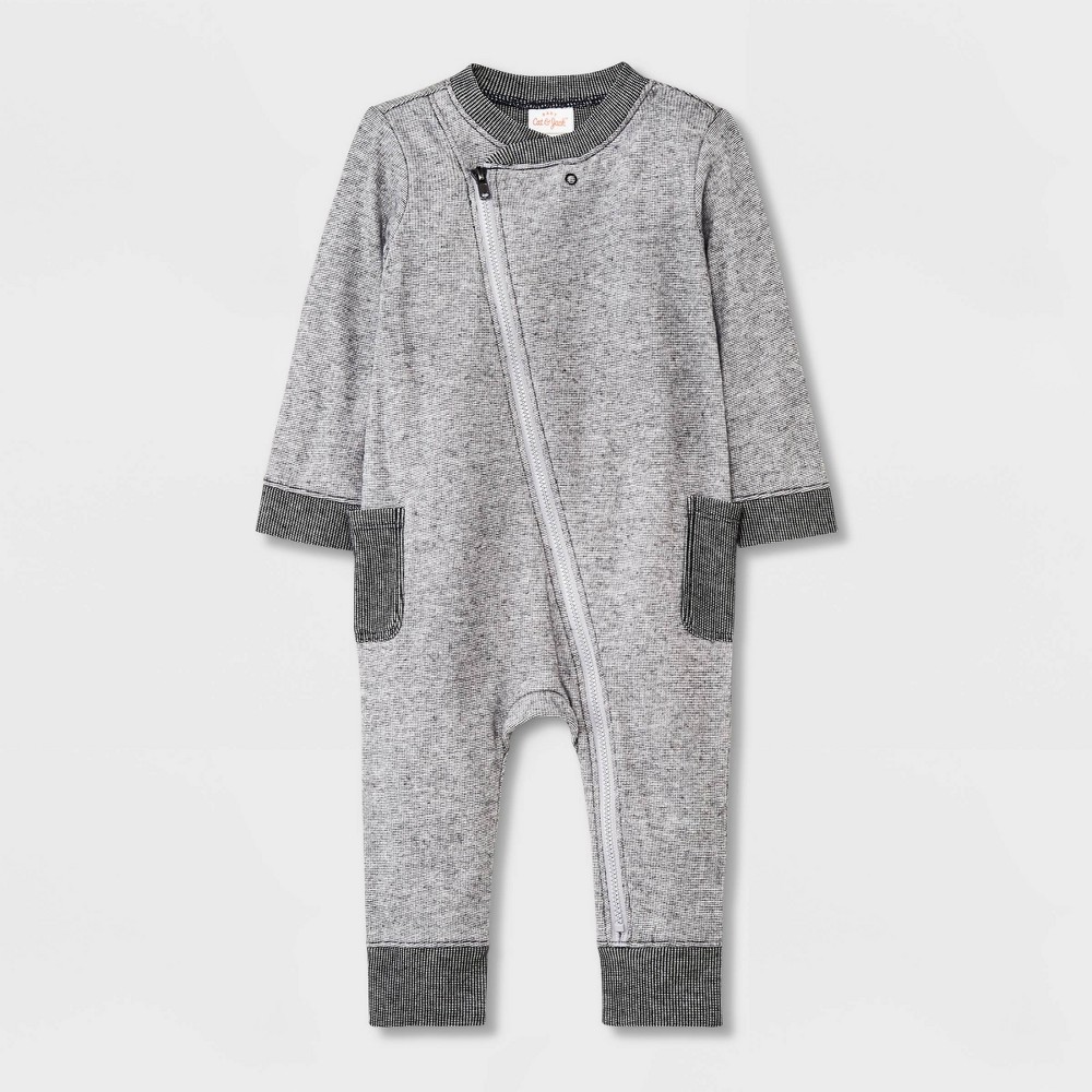 Baby Boys' Moto Romper - Cat & Jack Black Newborn