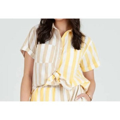 Women's Sunshine Stripe Blouse - LUCCA