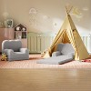 GustoWave Kids Couch, 2-in-1 Toddler Couch Fold Out, Convertible Sofa to Lounger with Wave Design, Foam Kids Chair - 4 of 4