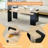 ALEXOUN Rectangle Coffee Table with Sturdy MDF Desktop & Metal Legs, Vintage Mortise Tenon Center Table for Home and Apartment - 4 of 4