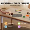 VEVOR Kids Table and 4 Chairs Set, Height Adjustable Toddler Table and Chair Set, Graffiti Desktop, Children Multi-Activity Table - 4 of 4