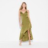 Women's Satin Asymmetrical Maxi A-Line Dress - Wild Fable™ - 2 of 3