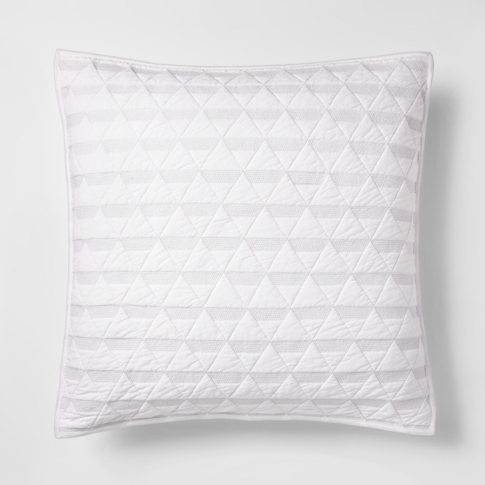 White Triangle Stitched Jersey Sham Euro Project 62 Nate Berkus