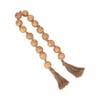 Sagebrook Home Wooden Bead Garland - Contemporary Rustic Natural Brown Mango Wood Home Decor Beaded Accent - 2 of 4