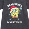 - SpongeBob SquarePants - Dear Santa Graphic Short Sleeve Fleece Dress - 2 of 4