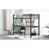 Twin Size Loft Bed with Desk and Shelf for Bedroom - 4 of 4