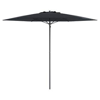 7.5' x 7.5' UV and Wind Resistant Beach/Patio Umbrella Black - CorLiving