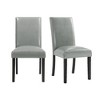 Set of 2 Pia Faux Leather Dining Side Chairs Gray: Upholstered, Nailhead Trim - Picket House Furnishings - 4 of 4