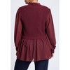ELOQUII Women's Plus Size Twofer Sweater With Chiffon - 3 of 4