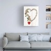 Trademark Fine Art -Kathleen Parr Mckenna 'Rustic Valentine Heart Wreath I' Canvas Art - 2 of 4