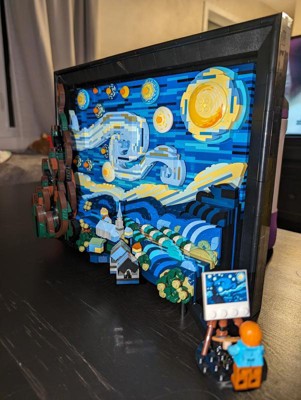 LEGO Ideas Vincent Van Gogh The Starry Night 21333 Building Blocks - Unique  3D Wall Art Home Décor Piece or Table Display with Artist Minifigure