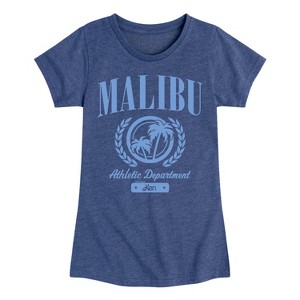 Girls' - Barbie - Malibu Athletic Department Fitted Short Sleeve Graphic T-Shirt - 1 of 4