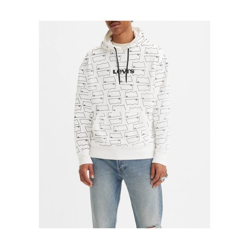 Levi's® Men's Batwing Logo Relaxed Fit Pullover Sweatshirt - White : Target