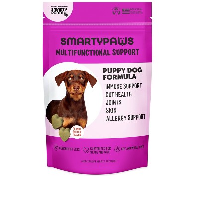 SmartyPaws Multifunctional Support Chews for Puppy - Peanut Butter - 60ct