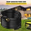 VEVOR 50 FT 30 Amp Generator Extension Cord SJTW 10 AWG 4 Prong, NEMA L14-30P 125/250V Heavy Duty Power Cord with Twist Lock Connector, Black - 3 of 4