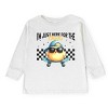 The Juniper Shop I'm Just Here For the Chicks Checkered Toddler Long Sleeve Tee - 2 of 4