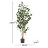 Sapphtopaz Artificial Laurel Tree Artificial Tree Faux Plants Indoor with Natural Wood Trunk, Room Decor for Home, Foyer - 4 of 4