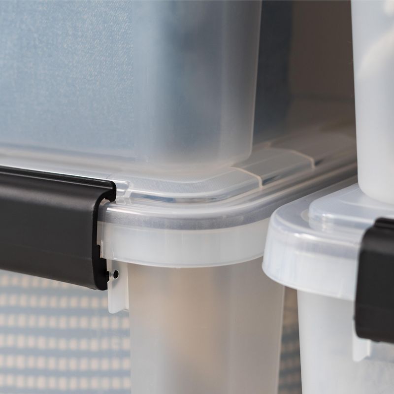 IRIS USA 6.5/19/36qt WEATHERPRO Airtight Plastic Storage Bins with Lids and Seal and Secure Latching Buckles, 5 of 10