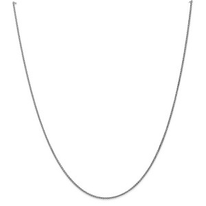 Black Bow Jewelry 1.25mm 10k White Gold Solid Spiga Chain Anklet, 10 Inch - 1 of 4