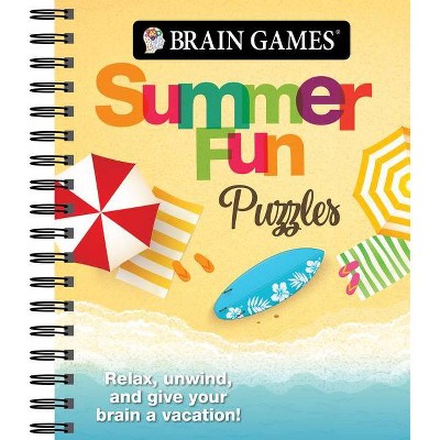  Brain Games - Summer Fun Puzzles - (Spiral Bound) 