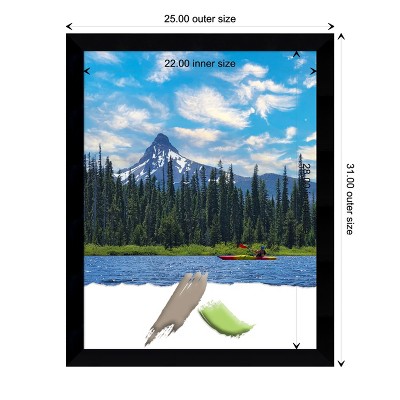 Black Matte Wood Picture Frame 22 x 28 Inches
