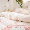 Botanical Floral Comforter Set – Pink & Lavender Flowers Printed Bedding, Soft Lightweight Pastoral Style Quilt with Pillowcases - 3 of 4