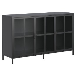 NicBex Sideboard Buffet Cabinet with Glass Doors Modern Sideboard Storage Cabinet with Adjustable Feet for Kitchen,Living Room - 1 of 4