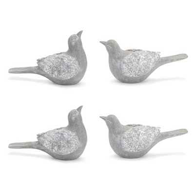 Melrose Stone Garden Bird Figurine (Set of 4)