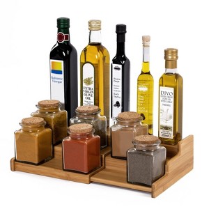Seville Classics 3-Tier Shelf Bamboo Expandable Storage Rack Organizer - 1 of 4