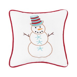 C&F Home Coastal Snowman Embroidered Small/Petite Accent Pillow - 1 of 4