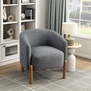 NicBex Accent Chair Solid Wood Legs Durable Frame Lounge Chair Reading Chair Comfy Chair for Living Room, Gray - 1 of 4