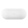 Cesicia 66 in-L x 29 in-W x 23 in-H Glossy White Freestanding Soaking Bathtub - 3 of 4