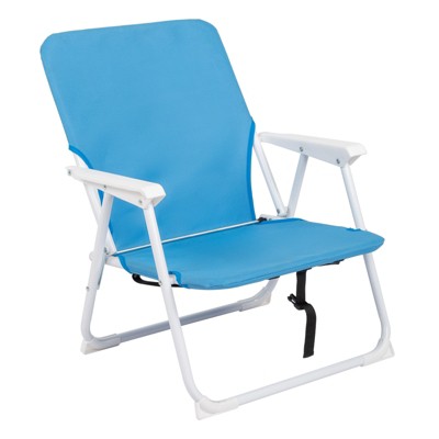 VisioGear Outdoor Folding Beach Chair, Portable Foldable Camping Chair for Patio, Fishing, Blue, 22“*23.6"*24.8"