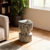 SEVOBAL Outdoor Cement End Table Small Round Garden Accent Table Drum Shape Side Table for Patio and Indoor Use, Colorful, 16.73"*16.73"*21.06" - 2 of 4