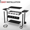 ROVSUN 4 Burner Portable Propane Griddle, 40000 BTU Rolling Flat Top Gas Grill with Electronic Ignition & Regulator for Outdoor Camping BBQ Tailgating - 4 of 4