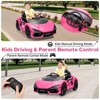 12V Ride On Car for Kids, Licensed Lamborghini Electric Vehicle, Remote Control, Bluetooth, USB, Music, Headlights, Sports Toy - 4 of 4