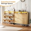 Karl Home 4 Flip Drawers Oak Fluted Door 47.24in. W Shoe Cabinet - 4 of 4