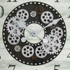 GlasFlength Wall Clocks Non Ticking Clock Digital Wall Clock Silent Simple Decorative Wall Clocks for Living Room, Brown, 30"*3.25"*30" - 4 of 4
