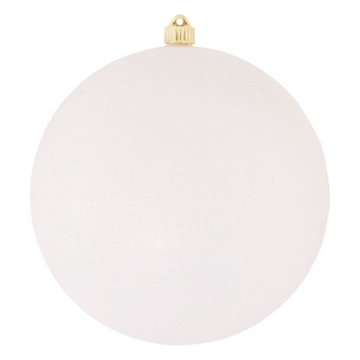 Christmas by Krebs Snow Ball White Shatterproof Glitter Christmas Ball Ornament 10" (250mm)