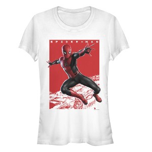Juniors Womens Marvel Spider-Man: Far From Home Sightseeing T-Shirt - 1 of 3