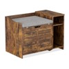 Cat Litter Box, Flip Top Litter Box Furniture with Litter Mat, Hidden Cat Box with Storage Space, Covered Cat Washroom Cat House for Cats - 2 of 4