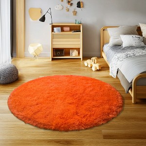 LOVEVOOK Round Rug for Bedroom, Ultra Soft Fluffy Circle Area Rugs for Kids Girls Boys Room, Living Room Playroom Home Decor Rug - 1 of 4