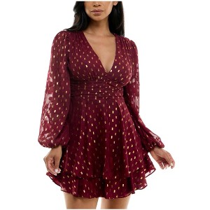 B. DARLIN Tie-Waist Double-Tiered Dress - 1 of 1