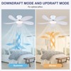 42 Inch White Low Profile Ceiling Fan with 5 ABS Blades Reversible DC Motor with Remote and APP Control for Living Room Bedroom - 4 of 4