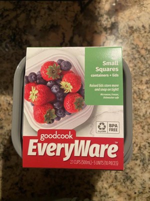 Goodcook Everyware Rectangle 1 Gallon Food Storage Container - 2pk : Target