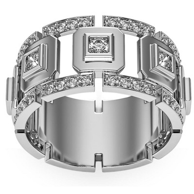 Pompeii3 1 1/4Ct Diamond Ring Men's Lab Created Wedding Band in White, Yellow, or Rose Gold