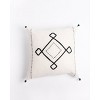 Slickblue Throw Pillow, Handwoven Cotton with Embroidery, Accent Cushion, Boho Style, 18", Black-White, Design Options - 2 of 3