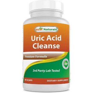 Best Naturals Uric Acid Cleanse Vitamins for Men and Women - 90 Vegetarian Capsules - 1 of 4