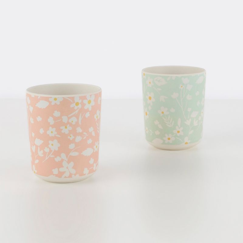 Meri Meri Floral Reusable Bamboo Cups (Pack of 6), 4 of 5